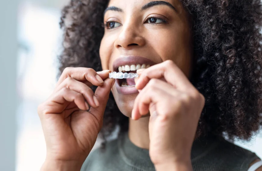 woman about to wear her invisalign west palm beach