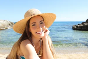 Woman with Perfect Smile After Treatment by Orthodontist West Palm Beach