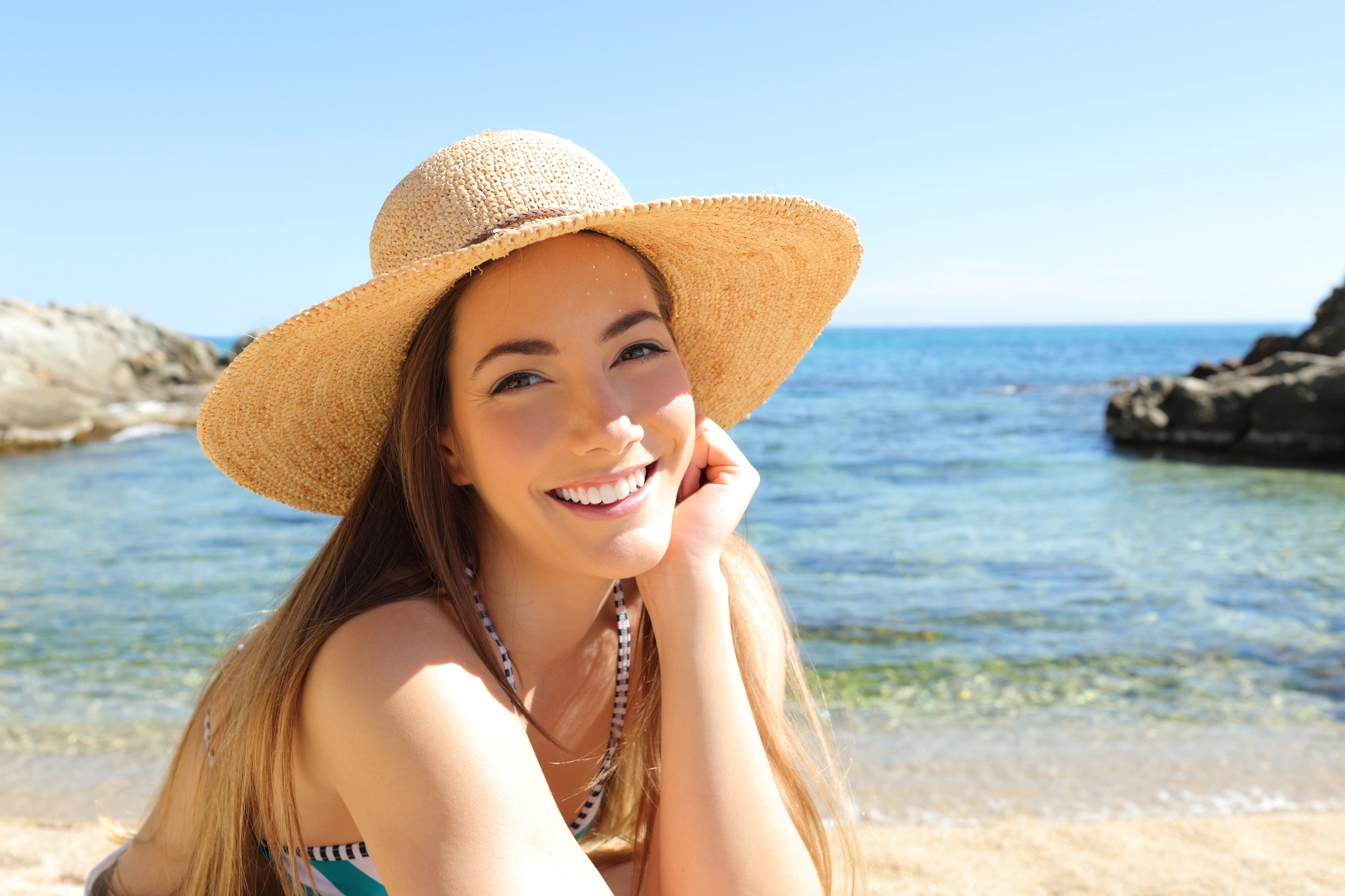 Woman with Perfect Smile After Treatment by Orthodontist West Palm Beach
